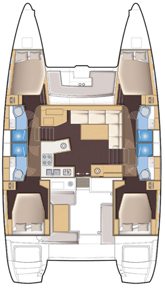 Layout Katamaran Lagoon 450 Saint Anna Phuket